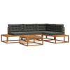 vidaXL Set vanjskih sofa 5 kom. Prirodna i antracit