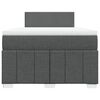 vidaXL Krevet box spring s madracem tamnosivi 120 x 190 cm tkanina