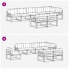 vidaXL Set vanjskih sofa s jastukom 8 pcs Prirodna i krem