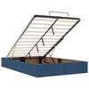 vidaXL Otomanski krevet madracem i LED plava 120x190 cm tkanina