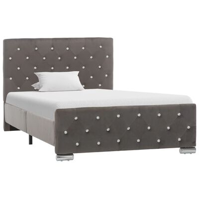 vidaXL Okvir za krevet sivi baršunasti 100 x 200 cm