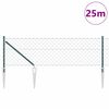 vidaXL Stup za ogradu Zelena 25 x 0,6 m (mreža 60 x 60 mm) Čelik i PVC