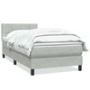 vidaXL Box Spring krevet s madracem svijetlo sivi 80x210 cm bar&scaron;un
