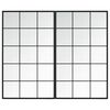 vidaXL Zidna ogledala 2 kom crna 100x60 cm metalna