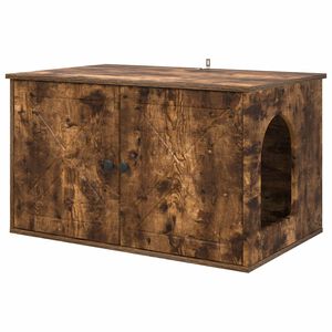 vidaXL Mačja Kuća Dimljeni hrast 85 x 55 x 50,5 cm Konstruirano drvo