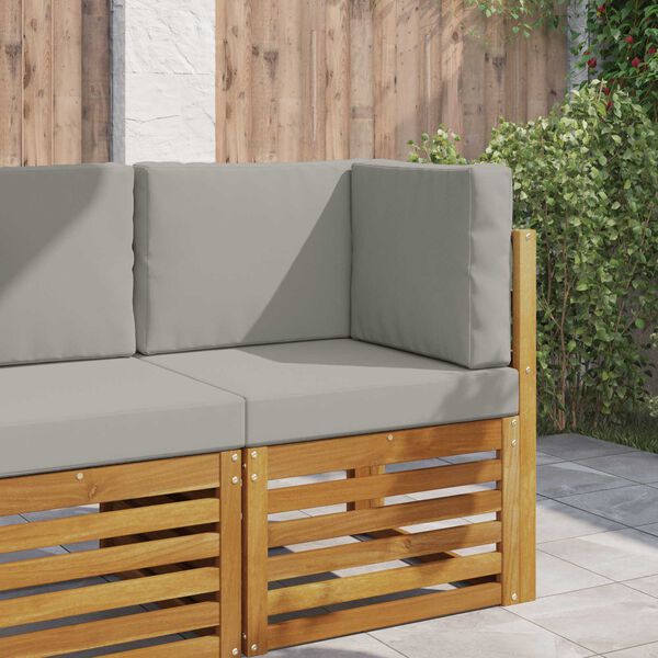 vidaXL Jastuk za vanjsku sofU 3 pcs Sivi Poliester