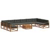 vidaXL Set vanjskih sofa 11 kom. Prirodna i antracit