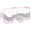 vidaXL 7-dijelni set vrtnih sofa sivi od poliratana
