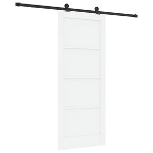 vidaXL Klizna vrata ORKDAL 83 x 202 cm Masivna borovina Bijela
