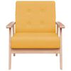 vidaXL Fotelja od tkanine žuta