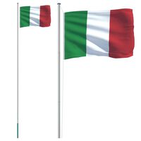 vidaXL Talijanska zastava i jarbol 6,23 m aluminijski