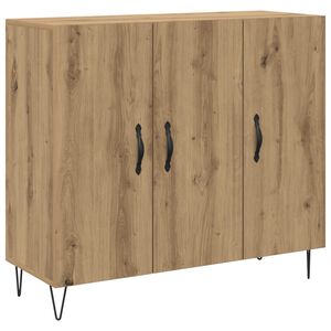 vidaXL Kreveta Umjetnički hrast 90 x 32,5 x 80 cm Konstruirano drvo