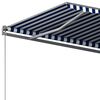 vidaXL Samostojeća automatska tenda 350x250 cm plavo-bijela