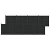vidaXL Panel ograde 8 kom. 1405 x 186,5 cm WPC i aluminij Crna