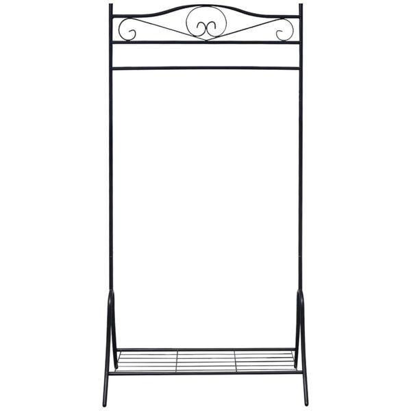 vidaXL Stalak za Odjeću Crni Metalni
