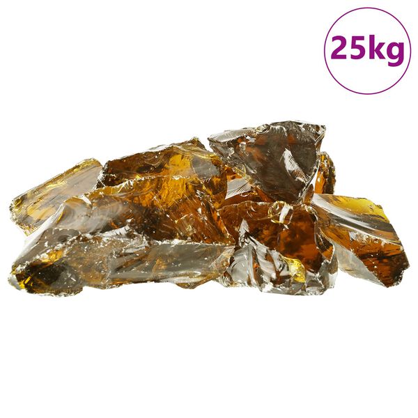 vidaXL Vrtne kamenčiće Smeđa 12 cm Stakl