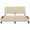 vidaXL Okvir za krevet bez madraca krem 140 x 190 cm od tkanine