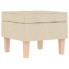 vidaXL Stolica za ljuljanje od tkanine s tabureom krem