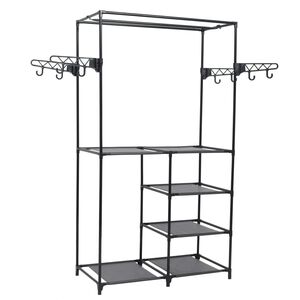 vidaXL Stalak za odjeću od čelika i netkane tkanine 87x44x158 cm crni