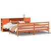 vidaXL Krevet s regalom za knjige bez madraca 200x200 cm od borovine