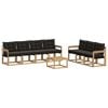 vidaXL Set vanjskih sofa 8 kom. 7-sjedala Bijela i crna