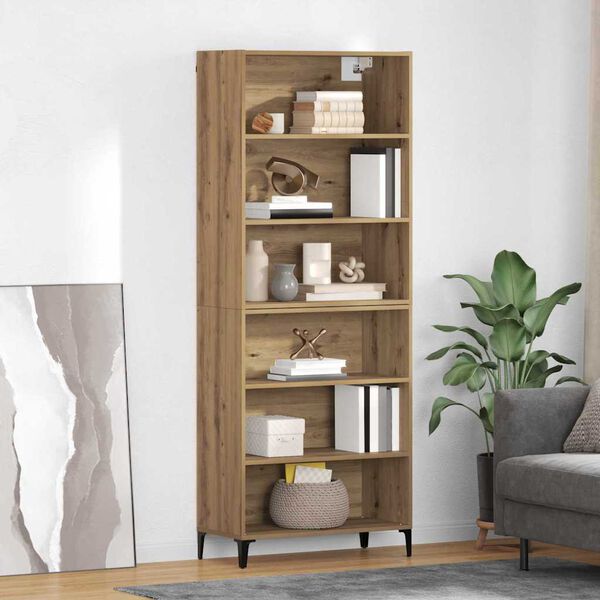 vidaXL Highboard Umjetnički hrast 69,5 x 34 x 180 cm Konstruirano drvo