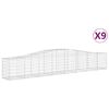 vidaXL Lučne gabionske ko&scaron;are 9 kom 400x50x60/80 cm pocinčano željezo