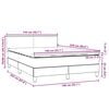 vidaXL Box Spring krevet s madracem i LED tamno sivi 140x220 cm samt