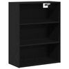 vidaXL Highboard Crni hrast 69,5 x 34 x 180 cm Konstruirano drvo