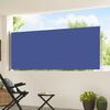 vidaXL Uvlačiva bočna tenda za terasu 120 x 500 cm plava