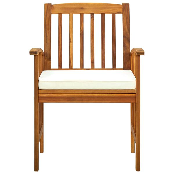 vidaXL Vrtne blagovaonske stolice od drva bagrema 6 kom s jastucima