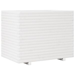 vidaXL Vrtna sadilica bijela 90 x 60 x 72 cm od masivne borovine