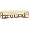 vidaXL Set vanjskih sofa 6 kom. Prirodna i krem