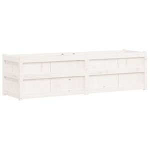 vidaXL Vrtna sadilica bijela 180x50x50 cm od masivne borovine