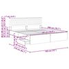 vidaXL Krevetna konstrukcija s ladicama Sonoma hrast 180 x 200 cm