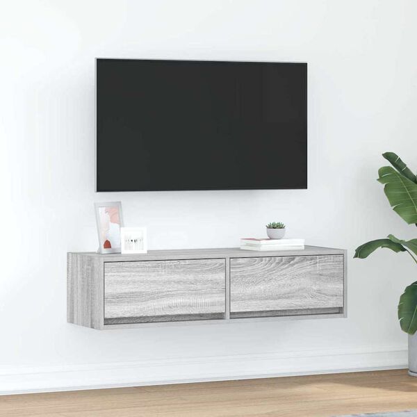 vidaXL TV ormar Sivi hrast sonoma 100 x 31 x 25.5 cm Konstruirano drvo
