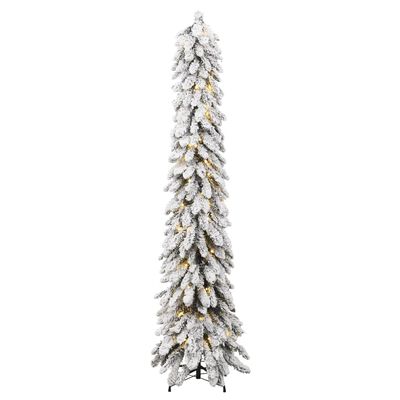 vidaXL Umjetno osvijetljeno božićno drvce sa 130 LED i snijegom 210 cm