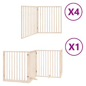 vidaXL Vrata za pse s vrata&scaron;cima 12 panela sklopiva 960 cm drvo topole