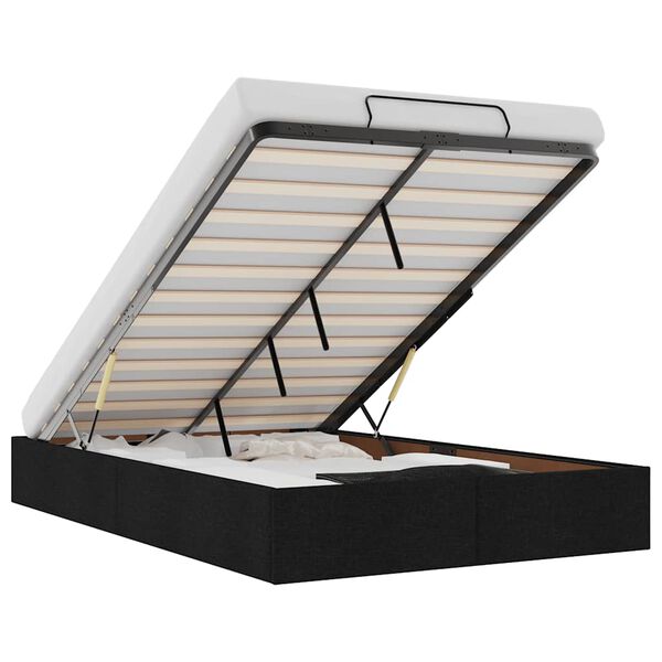 vidaXL Otomanski okvir kreveta bez madraca crni 120x200 cm od tkanine