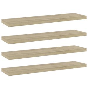 vidaXL Police za knjige 4 kom boja hrasta sonome 40x10x1,5 cm drvene