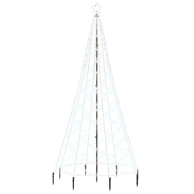 vidaXL Božićno drvce s metalnim stupom 500 LED hladne bijele 3 m