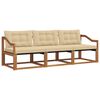 vidaXL Set vanjskih sofa 3 kom. Prirodna i bež