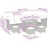 vidaXL Sjedeća garnitura za vrt 10 pcs Siva poliratan