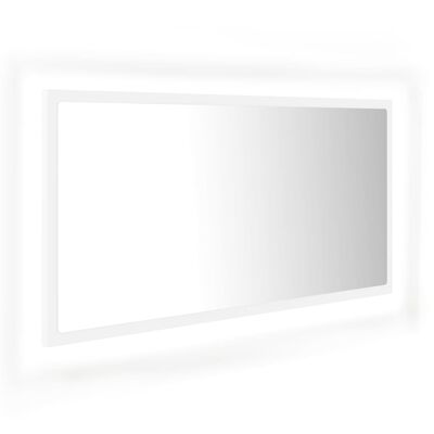 vidaXL LED kupaonsko ogledalo bijelo 90 x 8,5 x 37 cm akrilno