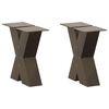 vidaXL Noge za klub stolić u obliku slova X, 2 kom, prirodni čelik, 40 x (30-31) cm, čelik