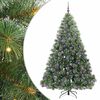vidaXL Umjetno božićno drvce s stalakom Zelena 210 cm PE i PVC