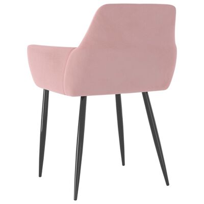 vidaXL Blagovaonske stolice 4 kom ružičaste baršunaste