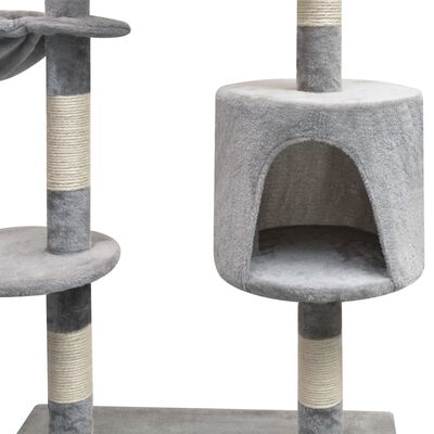 vidaXL Penjalica Grebalica za Mačke sa Stupovima od Sisala 125 cm Siva