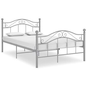 vidaXL Okvir za krevet sivi metalni 120 x 200 cm
