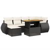 vidaXL 7-dijelni set vrtnih sofa od poliratana s jastucima crni